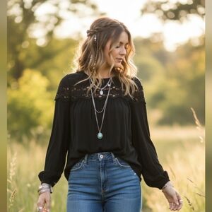 Nanette Lapore Lace Trim Blouse